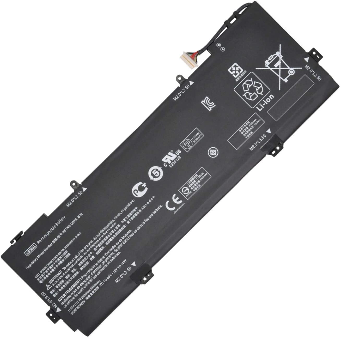 WISTAR KB06XL Battery for HP Spectre X360 15-bl000 15t-bl000:15-bl075nr 15-bl012dx 15-bl152nr 15t-bl100 2PG91EA Z6L02EA Z6L01EA Z6L00EA Z6K99EA Z6K97EA Z6K96EA 902401-2C1 902499-855 HSTNN-DB7R TPN-Q179
